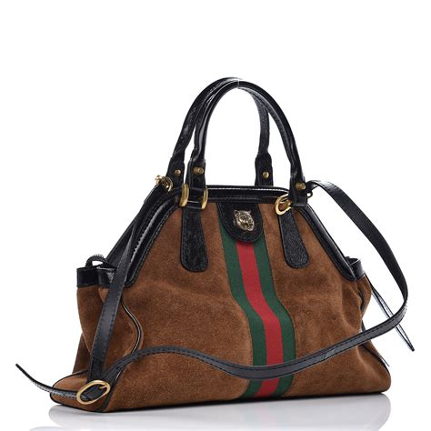 gucci rebelle bag suede|GUCCI Suede Ophidia Medium Re(Belle) Top Handle Bag.